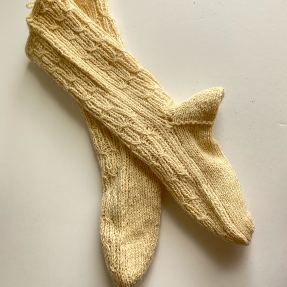 Wool long socks/slippers.